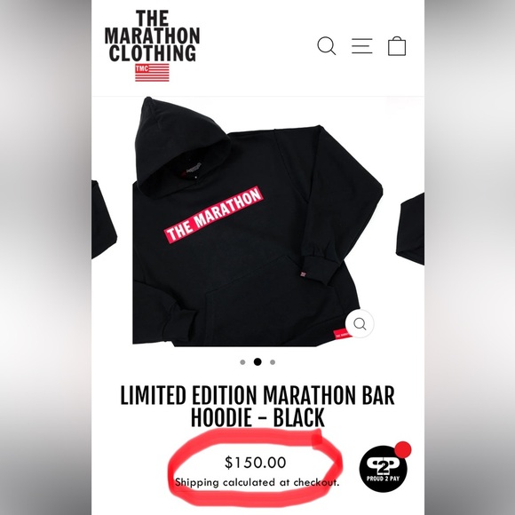 The Marathon Clothing LIMITED EDITION MARATHON BAR HOPDIE - Red | NEW/NWT!♥️🖤 - Picture 12 of 13
